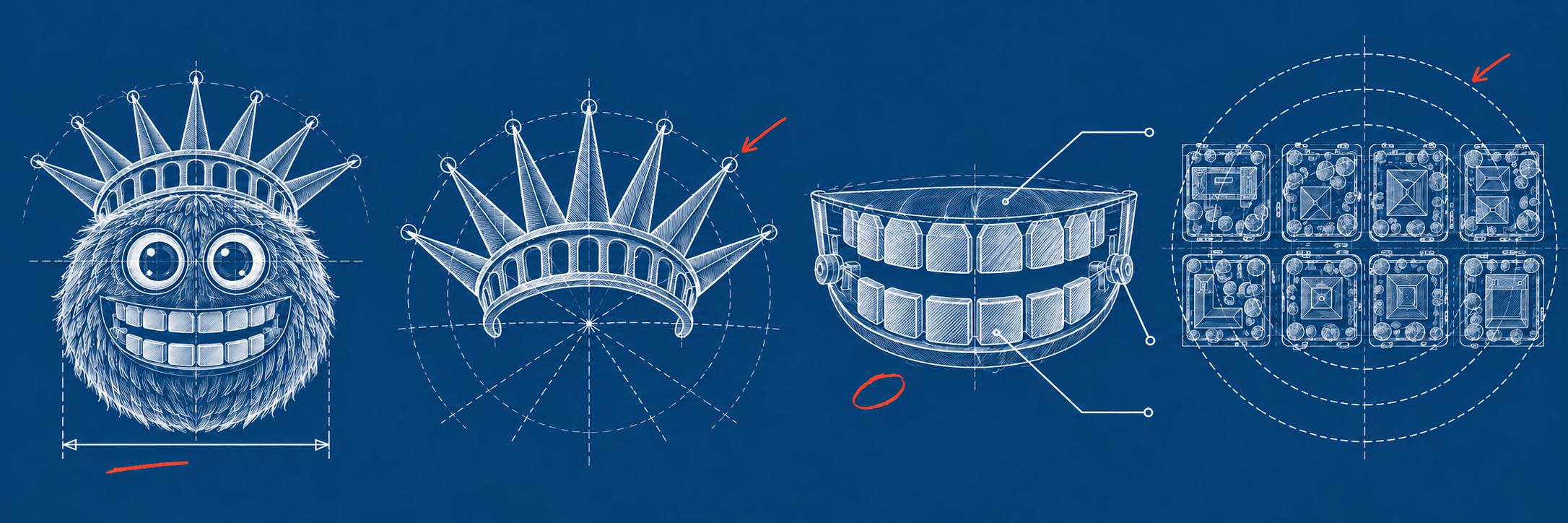 Patent drawing of Biberty's entire spherical furred body